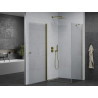 Mexen Pretoria отваряща се душ кабина 80 x 100 см, прозрачна, златна - 852-080-100-50-00