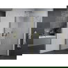 Mexen Pretoria отваряема душ кабина 90 x 80 см, прозрачна, златна - 852-090-080-50-00