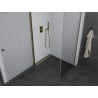 Mexen Pretoria душ кабина с отварящи се врати 90 x 100 см, прозрачна, златна - 852-090-100-50-00