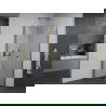 Mexen Pretoria душ кабина хенг 90 x 90 см, прозрачна, златна - 852-090-090-50-00