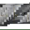 Mexen Pretoria душ кабина хенг 90 x 90 см, прозрачна, златна - 852-090-090-50-00