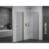 Mexen Pretoria кабина за душ със завъртащи се врати 90 x 90 см, прозрачна, златна - 852-090-090-50-00
