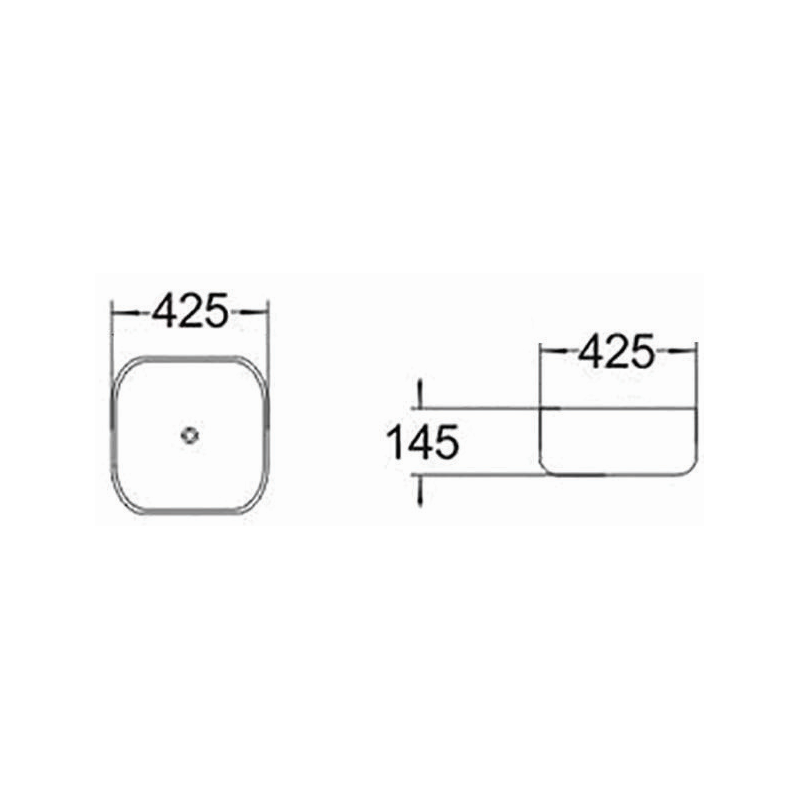 Mexen Vera плотм lavabo 42 x 42 см, бяло - 21074100