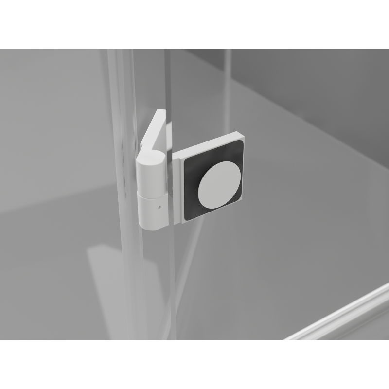 Mexen Lunar L Duo лява душ кабина с люлееща се врата 75 x 70 см, прозрачна, бяла - 834L-075L-070P-20-00