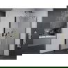 Mexen Pretoria душ кабина с отваряне 70 x 70 см, прозрачен, черен - 852-070-070-70-00