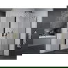 Mexen Pretoria душ кабина с отваряеми врати 80 x 80 см, прозрачна, черна - 852-080-080-70-00