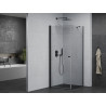 Mexen Pretoria люлееща се душ кабина 90 x 90 см, прозрачна, черна - 852-090-090-70-00