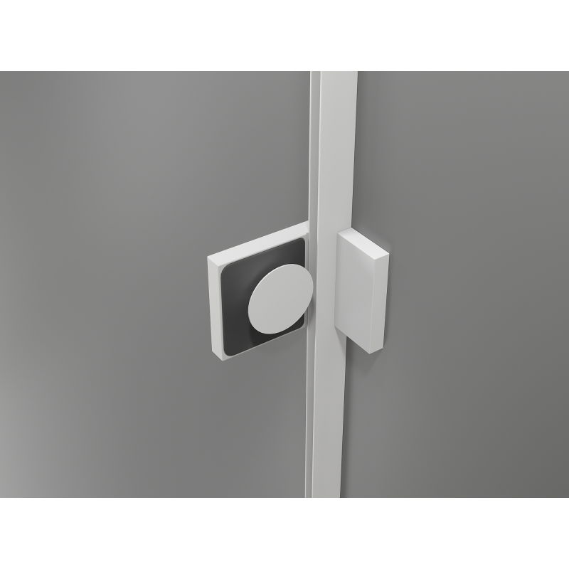 Mexen Lunar L Duo Душ кабина с отваряща врата 85 x 85 см, прозрачна, бяла - 834L-085L-085P-20-00