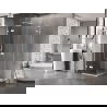 Mexen Lunar L Duo сгъваем душ параван 90 x 90 cm, прозрачен, бял - 834L-090L-090P-20-00