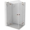 Mexen Lunar Duo душ кабина с врати 100 x 85 см, прозрачна, розово злато - 834-100L-085P-60-00