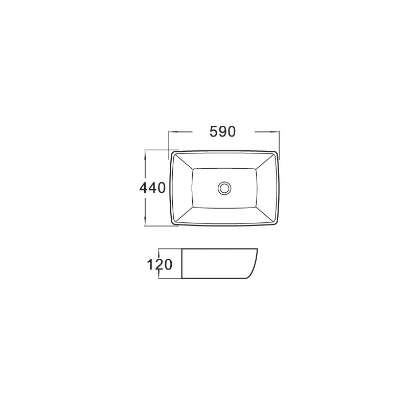 Mexen Ana мивка за плот 59 x 44 см, бяла - 21095900