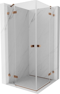 Mexen Lunar Duo душ кабина, 120 x 120 см, прозрачно, розово злато - 834-120L-120P-60-00