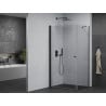Mexen Pretoria душ кабина врата 80 x 100 см, прозрачна, черна - 852-080-100-70-00