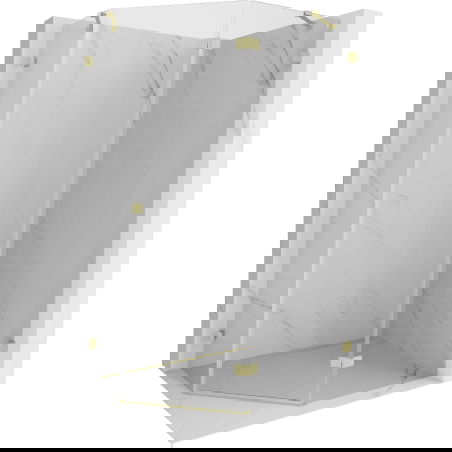 Mexen Lunar петостенна душ кабина с врата вдясно 100 x 100 см, прозрачна,