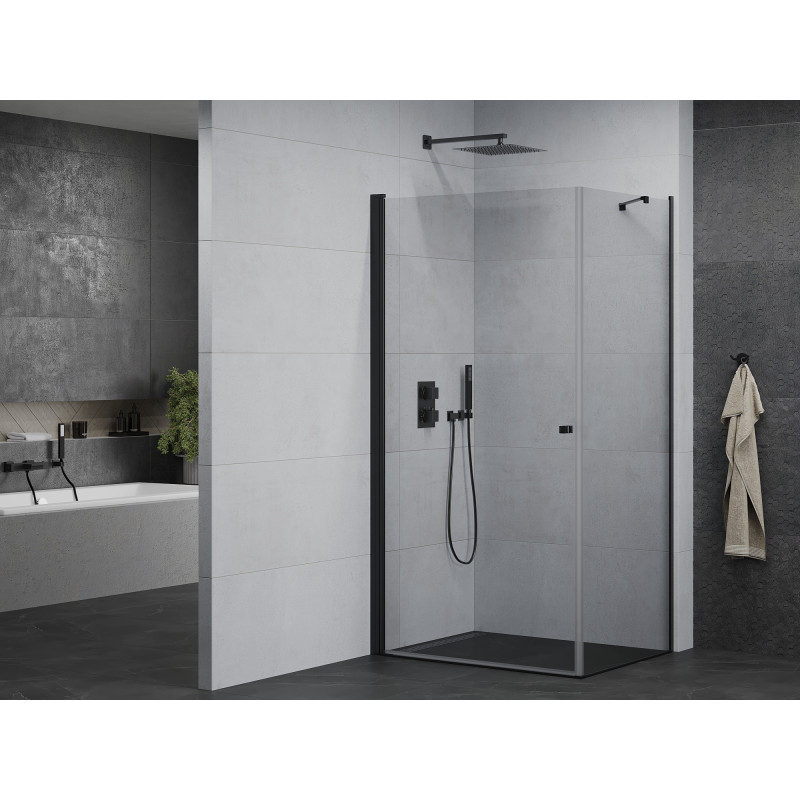 Mexen Pretoria самостоятелна душ кабина 80 x 120 см, прозрачна, черна - 852-080-120-70-00