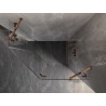 Mexen Lunar петоъгълна душ кабина с десни врати 100 x 80 см, прозрачна, розово