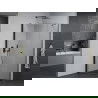 Mexen Pretoria душ кабина с дръжка 90 x 100 см, прозрачна, черна - 852-090-100-70-00