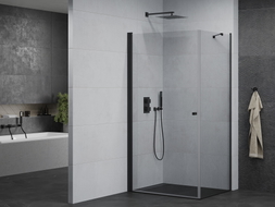 Mexen Pretoria люлееща се душ кабина 90 x 100 см, прозрачна, черна - 852-090-100-70-00