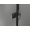 Mexen Lunar петстенна душ кабина с отваряеми врати, прозрачна, дясна 80 x 100 см, gun gray полиранo - 831-080P-100L-66-00-P