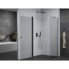 Mexen Pretoria отваряща се душ кабина 80 x 110 см, прозрачна, черна - 852-080-110-70-00