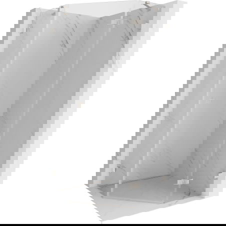 Mexen Lunar петстенна душ кабина с отваряща се врата дясна 80 x 80 см, прозрачна, матиран никел - 831-080P-080L-97-00-P