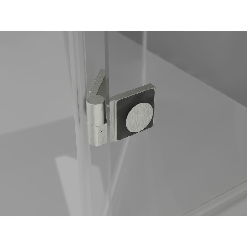 Mexen Lunar петстенна душ кабина с отваряща се врата дясна 80 x 80 см, прозрачна, матиран никел - 831-080P-080L-97-00-P