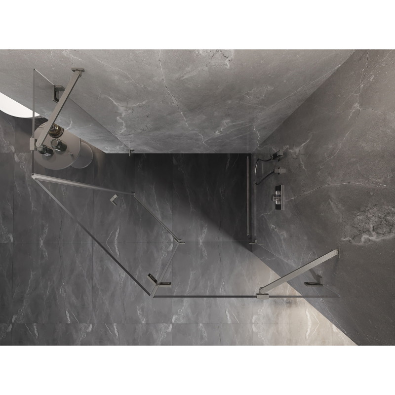 Mexen Lunar петстенна душ кабина с врата отдясно 100 x 80 см, прозрачна,