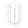 Mexen Lunar L Duo душ кабина с отваряща се врата 105 x 80 см, прозрачна, бяла - 834L-105L-080P-20-00