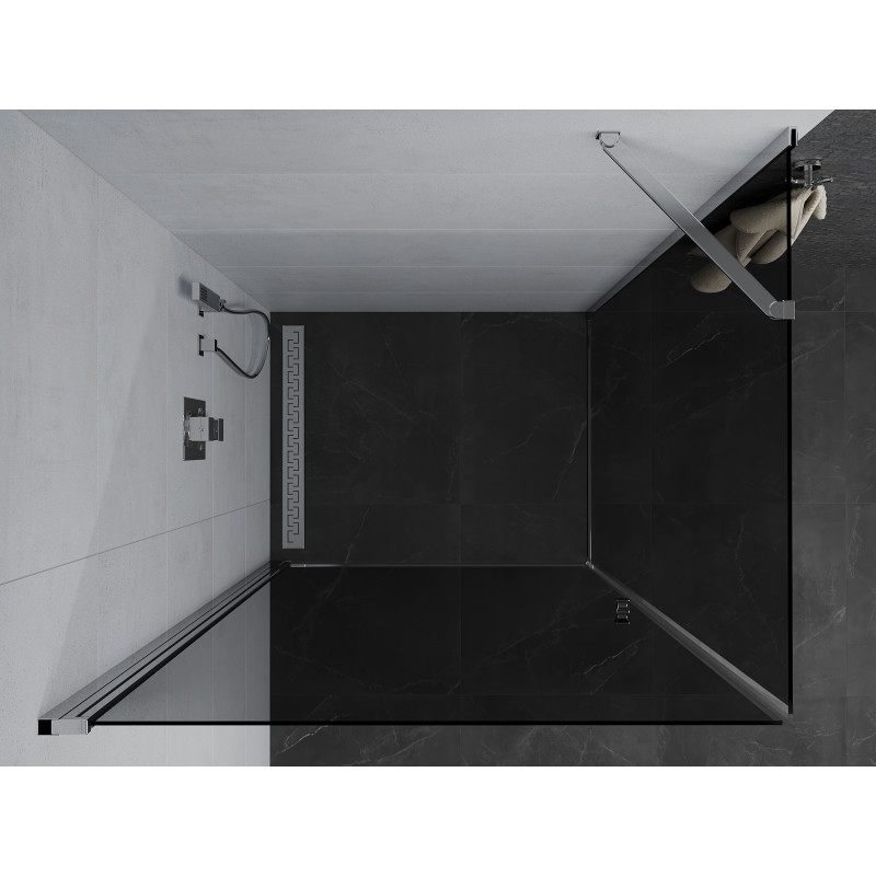 Mexen Pretoria люлееща се душ кабина 90 x 70 см, графит, хром - 852-090-070-01-40