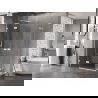 Mexen Lunar L Duo сгъваема душ кабина 110 x 95 см, прозрачна, бяла - 834L-110L-095P-20-00
