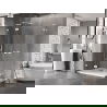 Mexen Lunar L Duo сгъваема душ кабина 110 x 105 см, прозрачна, бяла - 834L-110L-105P-20-00