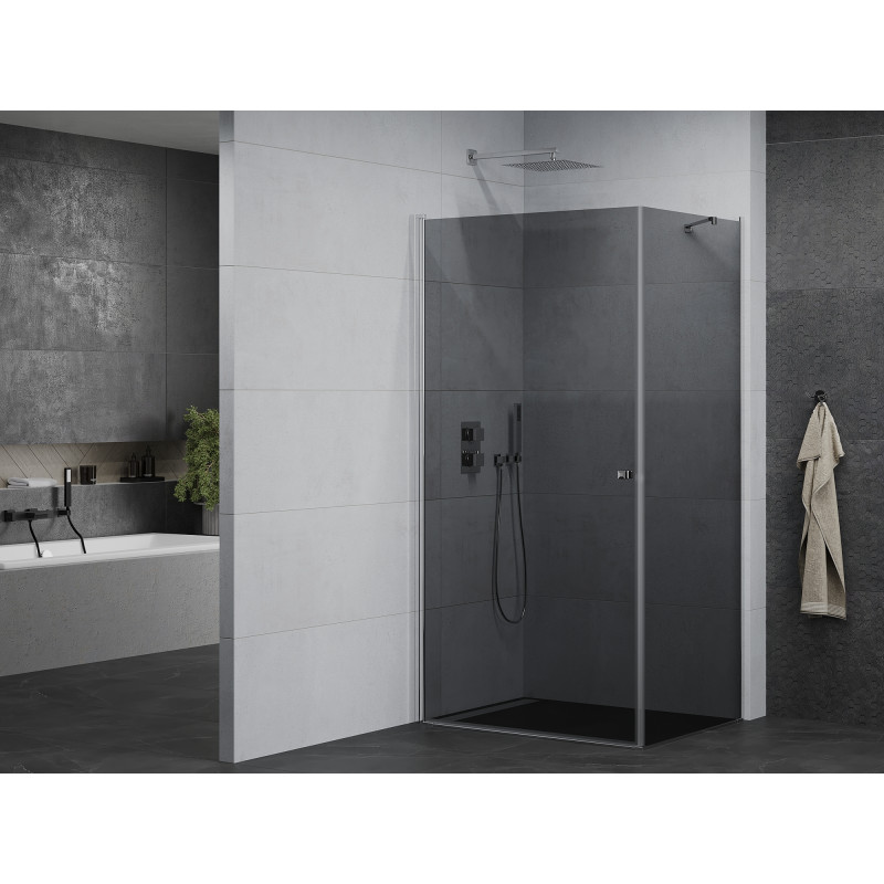 Mexen Pretoria отваряща се душ кабина 90 x 120 см, графит, хром - 852-090-120-01-40