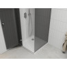 Mexen Roma отваряща се душ кабина 80 x 80 см, графит, хром + поддушник Flat, бял