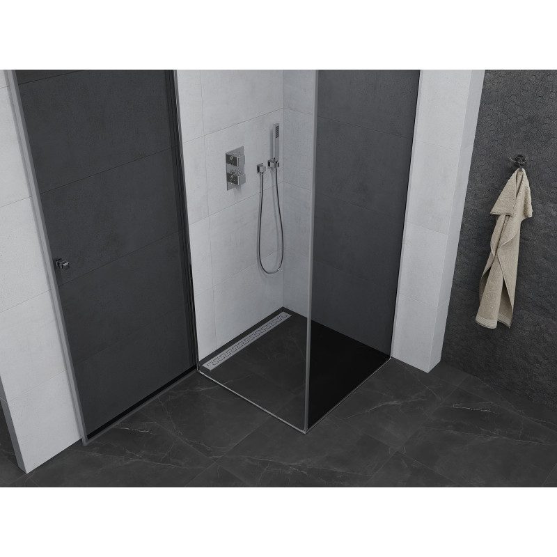 Mexen Pretoria отворена душ кабина 80 x 80 см, графит, хром - 852-080-080-01-40