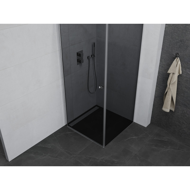 Mexen Pretoria отворена душ кабина 80 x 80 см, графит, хром - 852-080-080-01-40