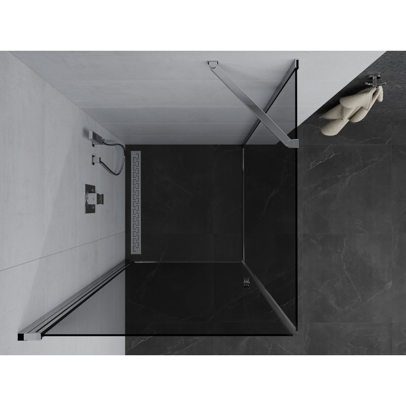 Mexen Pretoria отворена душ кабина 80 x 80 см, графит, хром - 852-080-080-01-40
