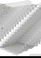 Mexen Lunar L Duo лява душ кабина 100 x 80 см, прозрачно, злато - 834L-100L-080P-50-00