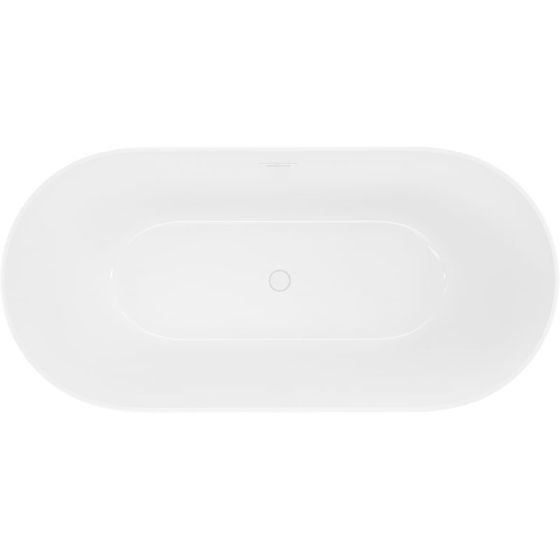 Mexen Luna Slim свободностояща вана 170 x 75 см, бяла, бял преливник - 52041707500-20