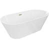 Mexen Luna Slim свободностояща вана 170 x 75 cm, бяла, преливане злато - 52041707500-50