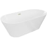 Mexen Luna Slim свободностояща вана 170 x 75 cm, бяла, преливник златен матиран - 52041707500-55