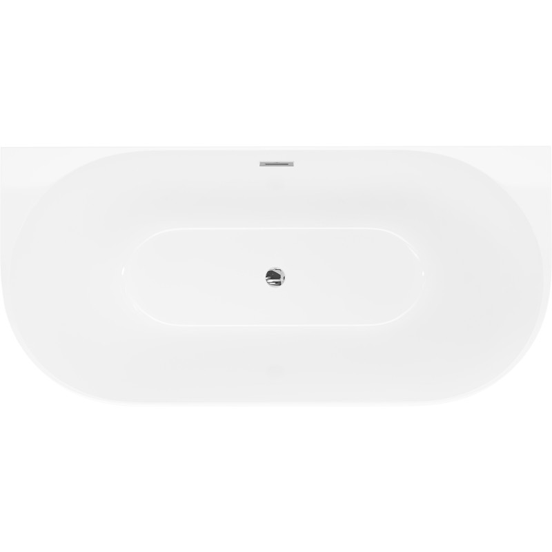 Mexen Oval Slim свободностояща вана до стената 170 x 80 см, бяла, хромиран