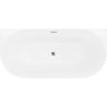 Mexen Oval Slim свободностояща до стената вана 170 x 80 см, бяла, хром - 52661708000-01