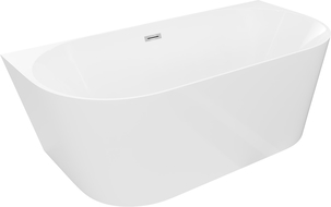 Mexen Oval Slim свободностояща до стената вана 170 x 80 см, бяла, хром - 52661708000-01