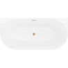 Mexen Oval Slim самостоятелна вана за стена 170 x 80 см, бяла, четкан меден
