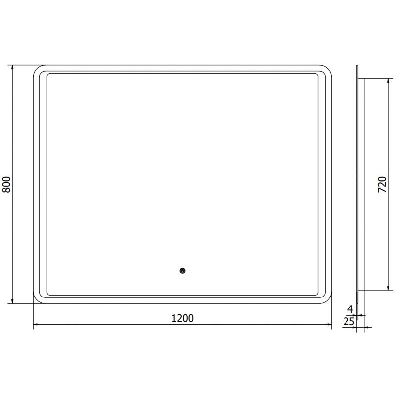 Mexen Zusa осветено огледало за баня 120 x 80 cm, LED 6000K, против мъгла - 9808-120-080-611-00