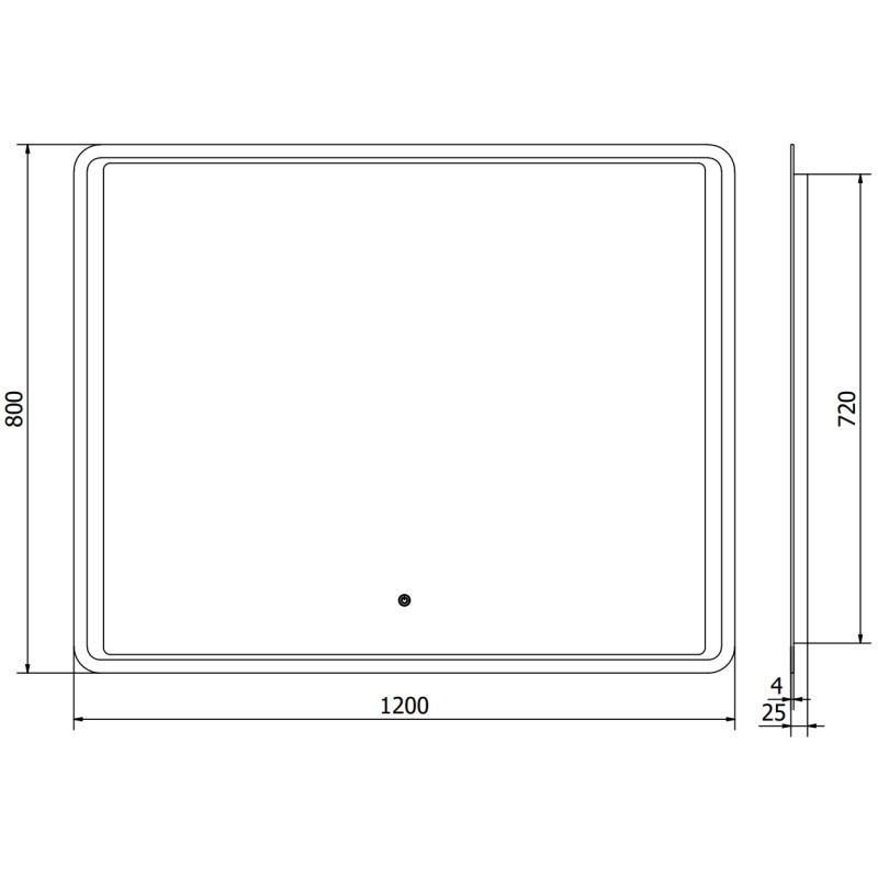Mexen Zusa осветено огледало за баня 120 x 80 см, LED 6000K, против изпаряване