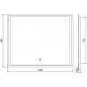Mexen Zusa осветено огледало за баня 120 x 80 cm, LED 6000K, анти-мъгла - 9808-120-080-611-00