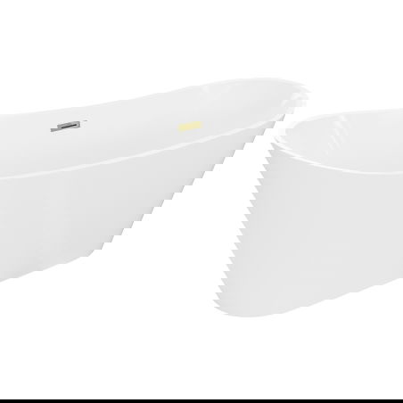 Свободностояща бяла вана Mexen Dora 150 x 75 см, златен прелив - 52071507500-50