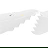 Свободностояща бяла вана Mexen Dora 150 x 75 см, златен прелив - 52071507500-50