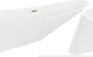 Mexen Dora свободностояща вана 150 x 75 см, бяла, златен преливник - 52071507500-50